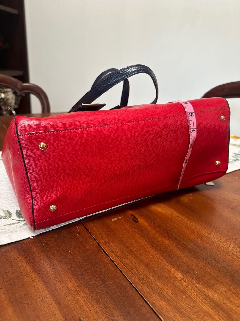 Ralph Lauren Red Leather Tote NWOT - Picture 4 of 12